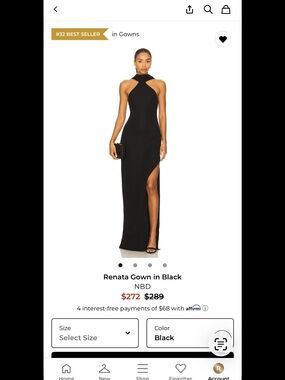 NBD Renata Halter Gown — Black